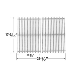 REPAIR PARTS FOR BROIL-MATE 8248TEXAN50, 8218TEXAN25 GAS GRILL MODELS, STAINLESS STEEL COOKING GRIDS, SET OF 2