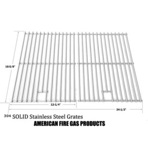 REPAIR PARTS FOR CHARBROIL 463242304, 463247004, 461252605, 463320107, 463320707 GAS GRILL MODELS, STAINLESS STEEL COOKING GRIDS, SET OF 2