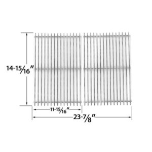 REPAIR PARTS FOR CHARBROIL 463353505, 463360306, 463361305, 463362006, 463350108 GAS GRILL MODELS, SET OF 2 STAINLESS STEEL COOKING GRIDS