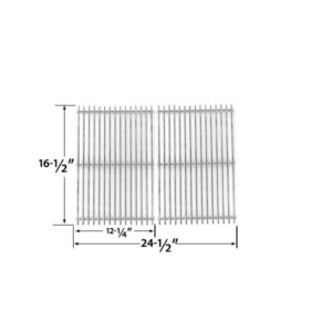 REPAIR PARTS FOR DUCANE 1502SHNE, 1504, 1500, 5002SS, 5004, 5004S, 5004SHLPE GAS GRILL MODELS, 2 PACK STAINLESS STEEL COOKING GRIDS