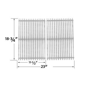 REPAIR PARTS FOR GREAT OUTDOORS 740-0712 GAS GRILL MODELS, STAINLESS STEEL COOKING GRIDS, SET OF 2