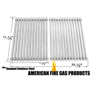 REPAIR PARTS FOR KALAMAZOO Pedestal, Steadfast GAS GRILL MODELS, 2 PACK STAINLESS STEEL COOKING GRATES