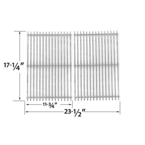 REPAIR PARTS FOR KALAMAZOO Steadfast, Pedestal GAS GRILL MODELS, 2 PACK STAINLESS STEEL COOKING GRATES