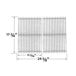 REPAIR PARTS FOR KENMORE 640-08401947-0, 148.45961610 GAS GRILL MODELS, 2 PACK STAINLESS STEEL COOKING GRIDS