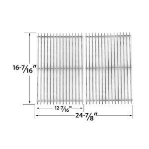 REPAIR PARTS FOR VERMONT CASTINGS VM400XBN, VM400XBP, VC30, VM400, VM406 GAS GRILL MODELS, SET OF 2 STAINLESS STEEL COOKING GRIDS