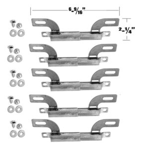 REPAIR PARTS FOR GRILLSMITH, RANKAM, MEMBER'S MARK & SAMS GR2210601-MM-00 GAS GRILL MODELS, STAINLESS STEEL ADJUSTABLE CROSSOVER BURNER, 5 PACK